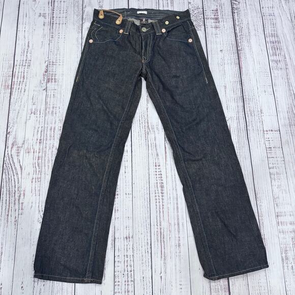 True Religion Limited Edition 20-861 Jeans 34 Dark Indigo Button Fly Classic Fit - Picture 1 of 9